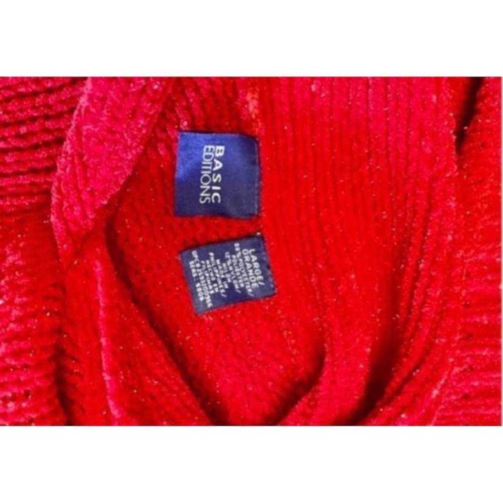 Basic Editions Sparkly Red‎ Sweater - Picture 6 of 6
